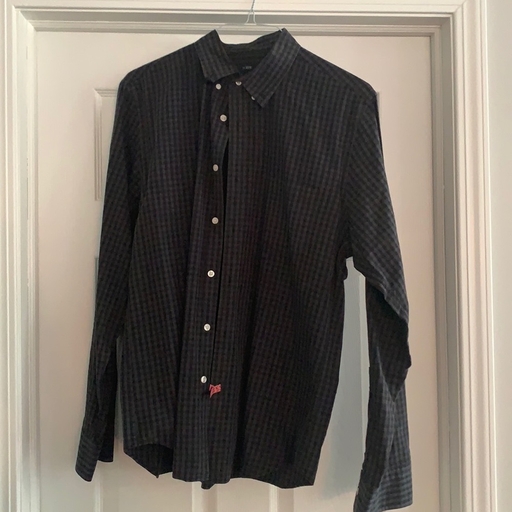 Grey Gingham J Crew Button Down